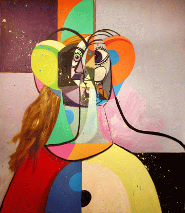 George Condo, Abstract Portrait Composition, 2021, 202120