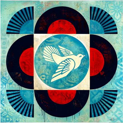 Shepard Fairey, Dove Geometric, Version 1, 2020
