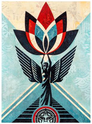 Shepard Fairey, Lotus Angel, 2020
