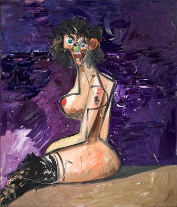 George Condo, Purple Nude II, 2015