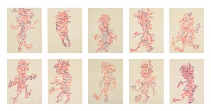 Jean Dubuffet, Personnage I - X (Pour 'Mordicus'), 1962