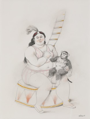 Fernando Botero, Woman with Monkey, 2008