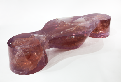 Ron Arad, Two Legs and a Table (crystalline) Transparent, 2023