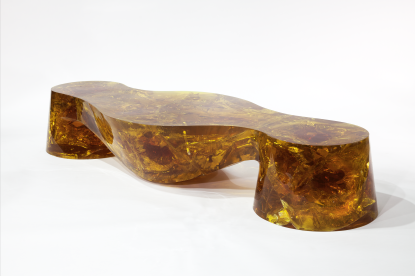 Ron Arad, Two Legs and a Table (crystalline) Yellow, 2023