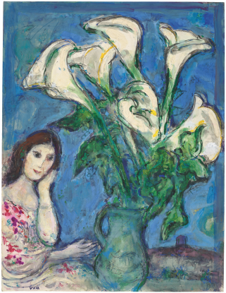 Marc Chagall, Vava with Arums, circa 1956-1958, 